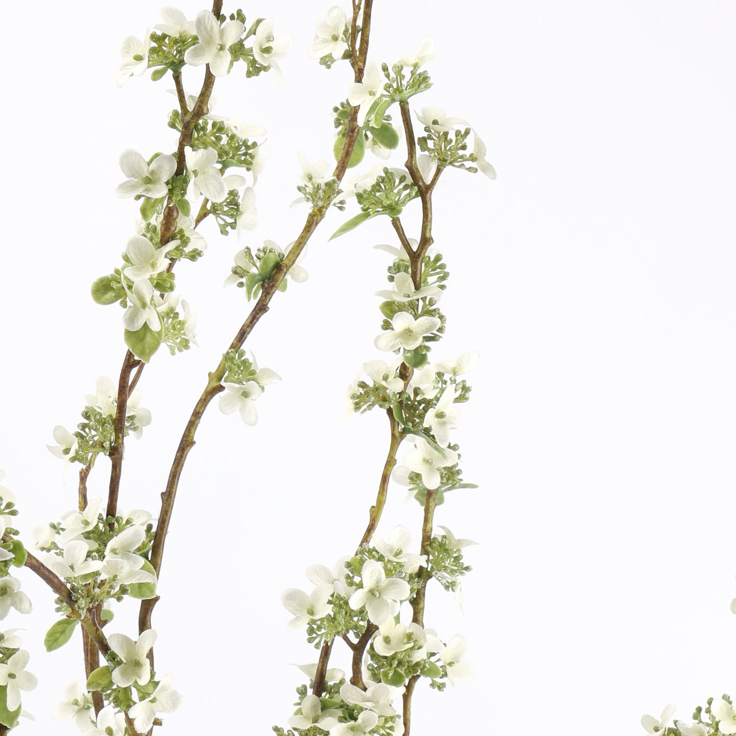 Faux White Pear Blossom Branch Stem 41"