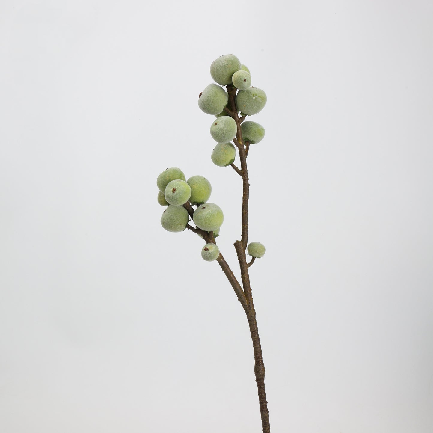 Faux Green Berry Branch Stem 27"