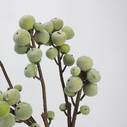 Faux Green Berry Branch Stem 27"