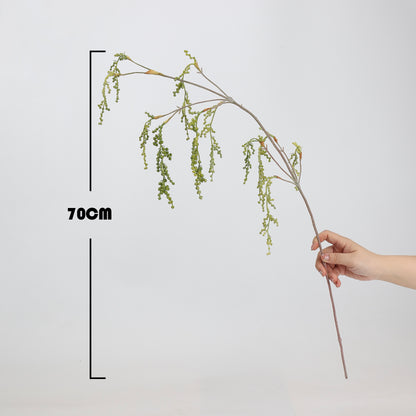Faux Amber Weeping Berry Branch Stem 28"