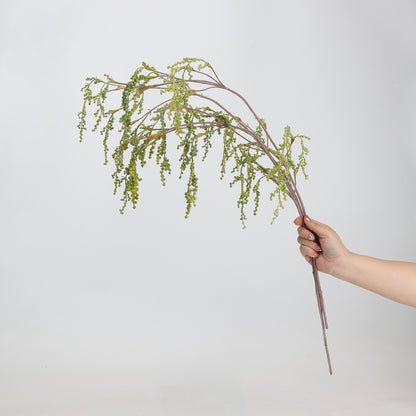 Faux Green Weeping Berry Branch Stem 28"