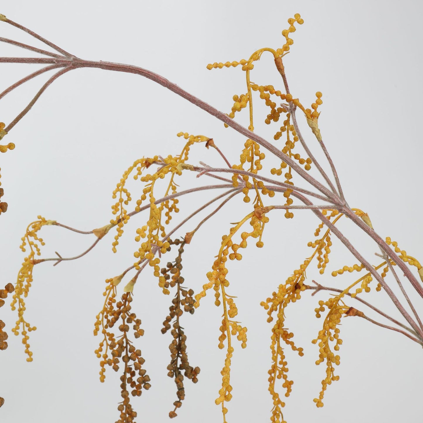 Faux Amber Weeping Berry Branch Stem 28"