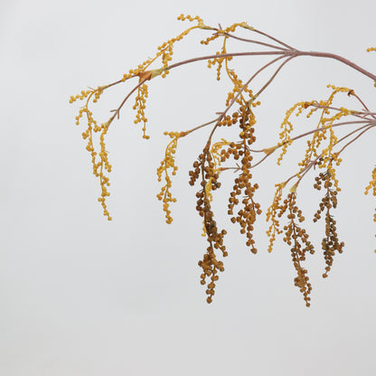 Faux Amber Weeping Berry Branch Stem 28"