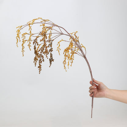Faux Amber Weeping Berry Branch Stem 28"