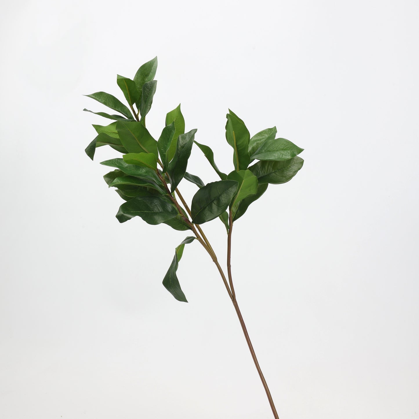 Faux Dark Green Gardenia Leaf Branch Stem 27"