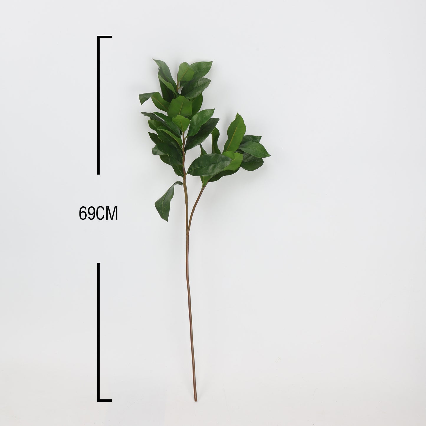 Faux Dark Green Gardenia Leaf Branch Stem 27"