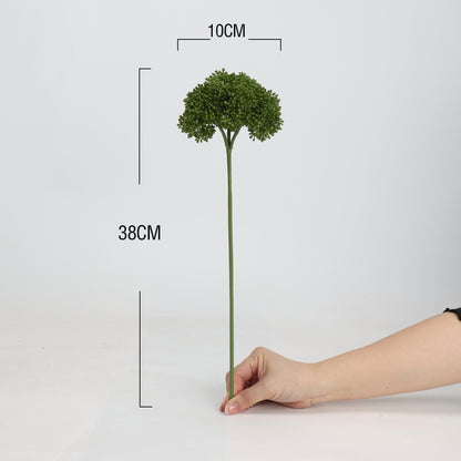 Faux Green Allium Ball Stem 15"