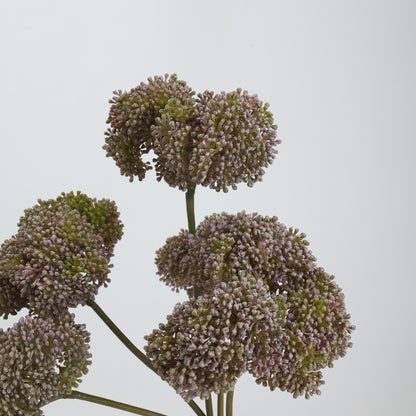 Faux Mauve Allium Ball Stem 15"