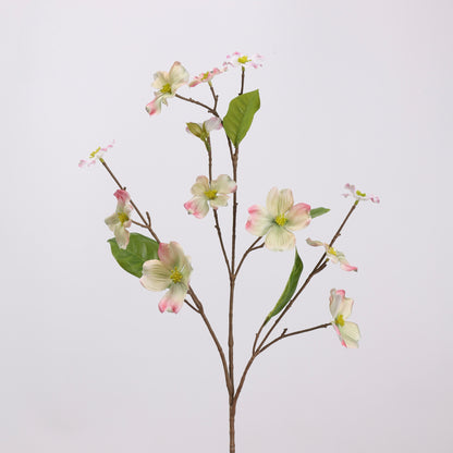 Faux Pink Dogwood Blossom Branch Stem 31"