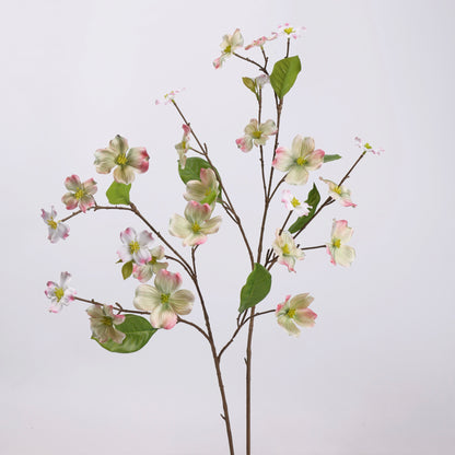 Faux Pink Dogwood Blossom Branch Stem 31"