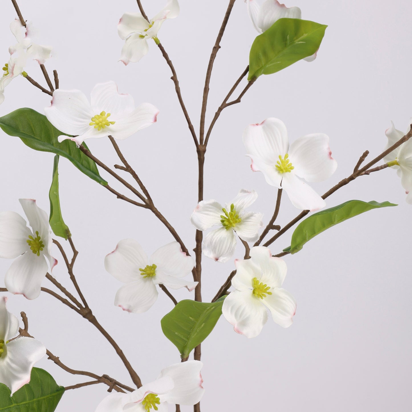 Faux White Dogwood Blossom Branch Stem 31"