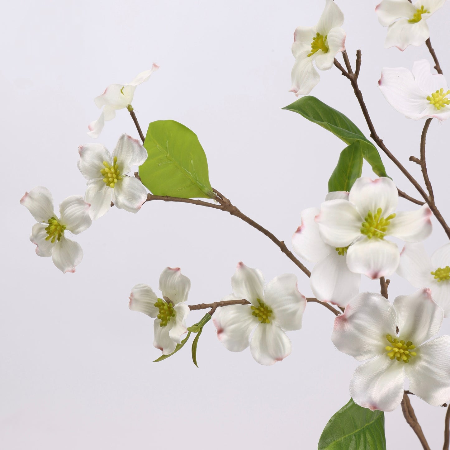 Faux White Dogwood Blossom Branch Stem 31"