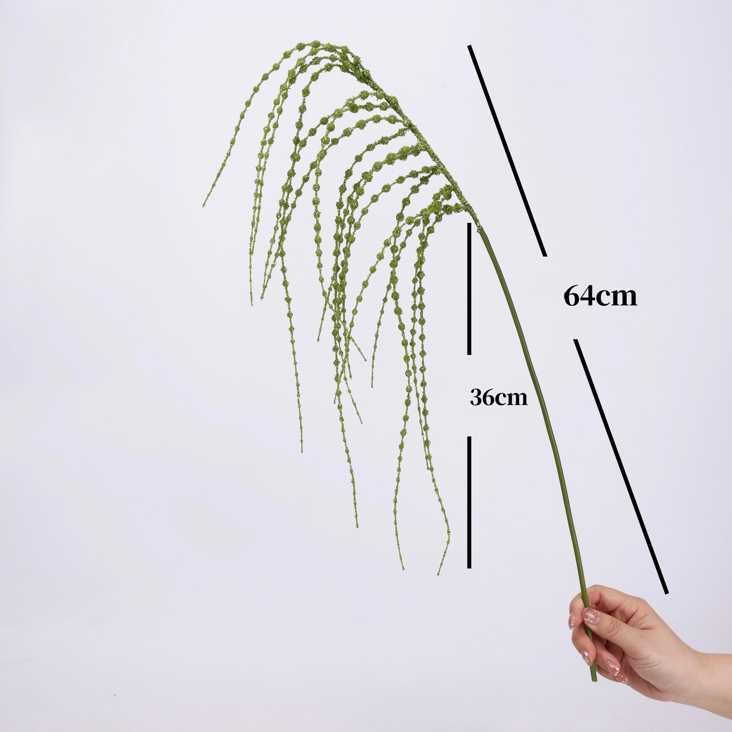 Faux Green Weeping Amaranthus Stem 25"