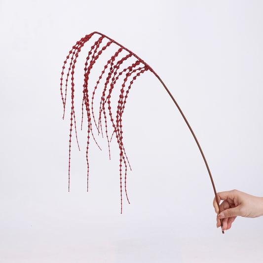 Faux Burgundy Weeping Amaranthus Stem 25"