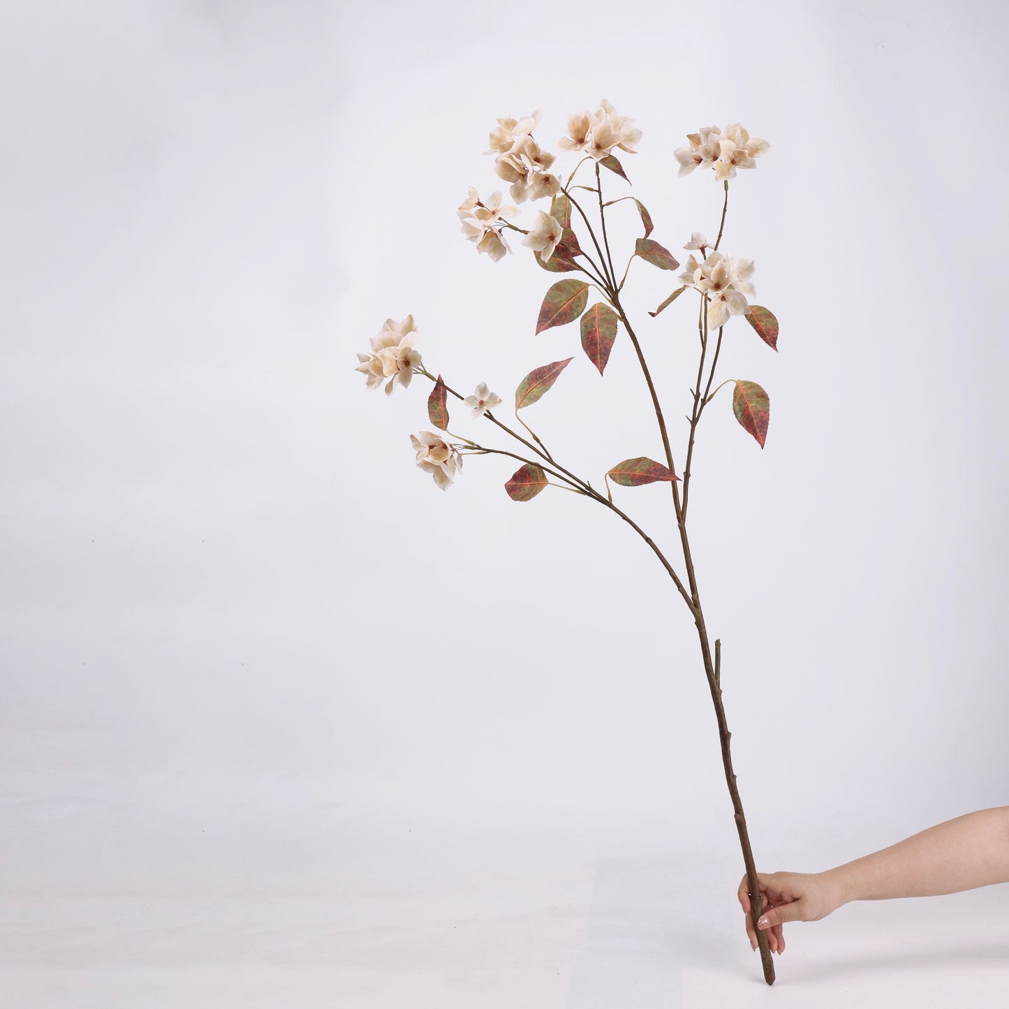 Real Touch Cream Dogwood Blossom Branch Stem 42"