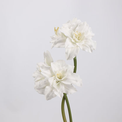 Real Touch White Amaryllis Stem 23" 1 bloom
