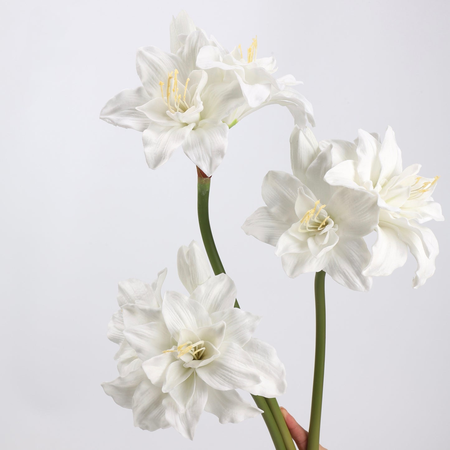 Real Touch White Amaryllis Stem 23" 1 bloom