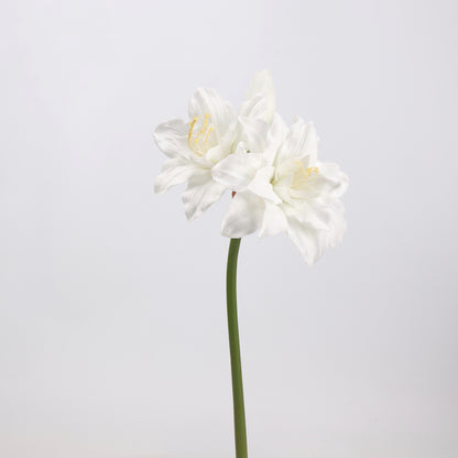 Real Touch White Amaryllis Stem 23" 1 bloom