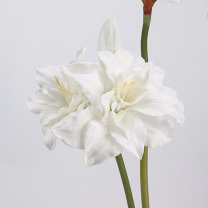 Real Touch White Amaryllis Stem 23" 1 bloom