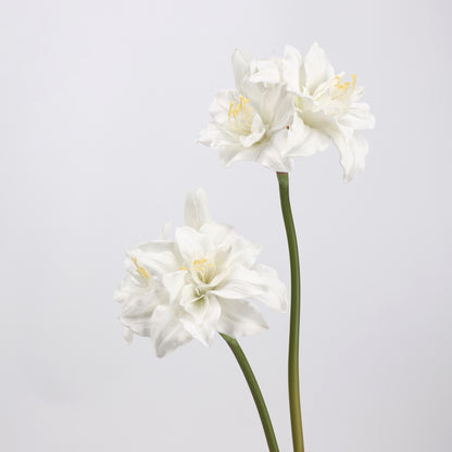 Real Touch White Amaryllis Stem 23" 1 bloom