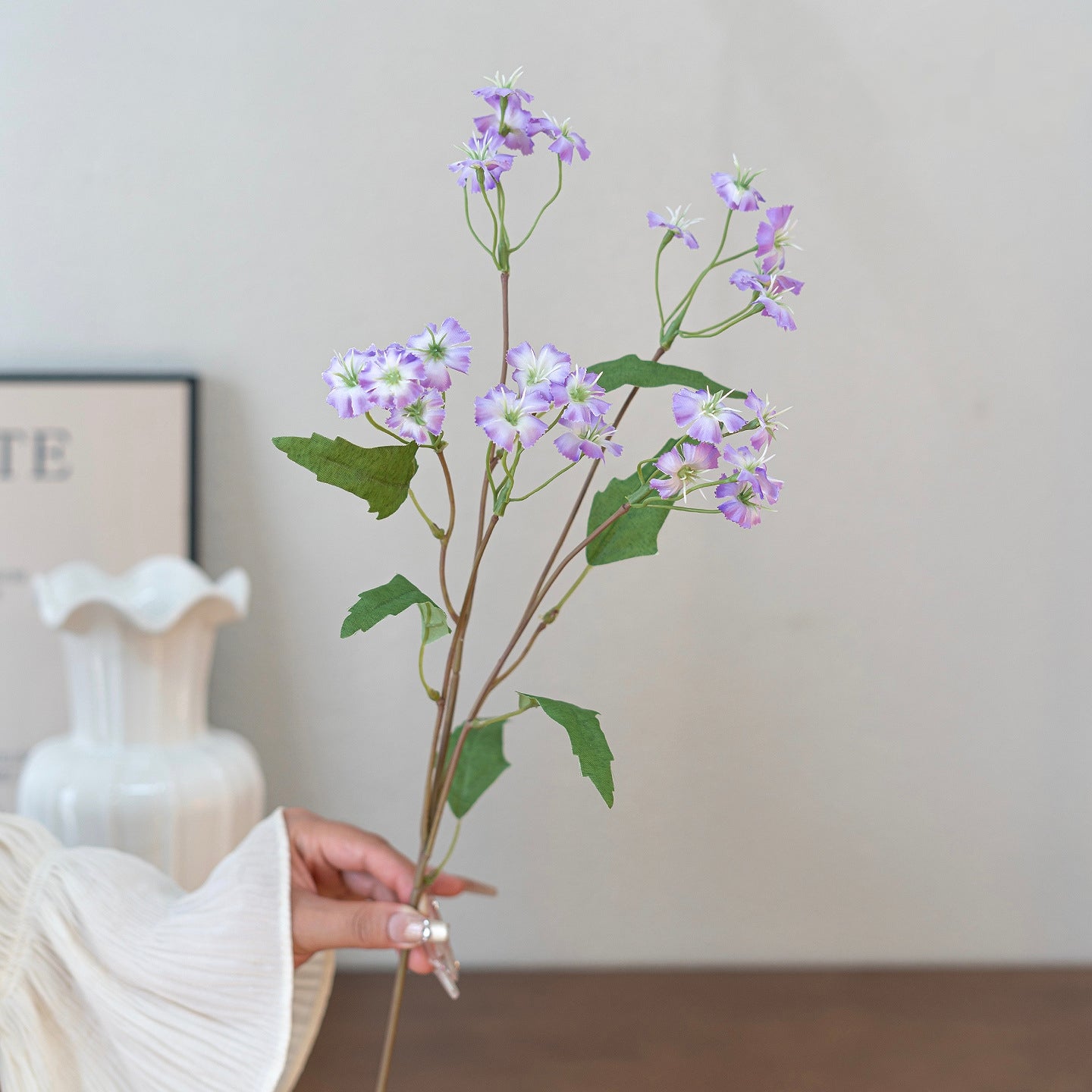 Faux Carnation Stem 25.6" – Artificial Wildflower Branch | Panthère Rose