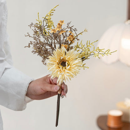 Faux Autumn Mixed Bouquet 11.8" – Silk Artificial Flowers | Panthère Rose