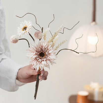 Faux Autumn Gerbera Bouquet 11.8" – Silk Artificial Flowers | Panthère Rose