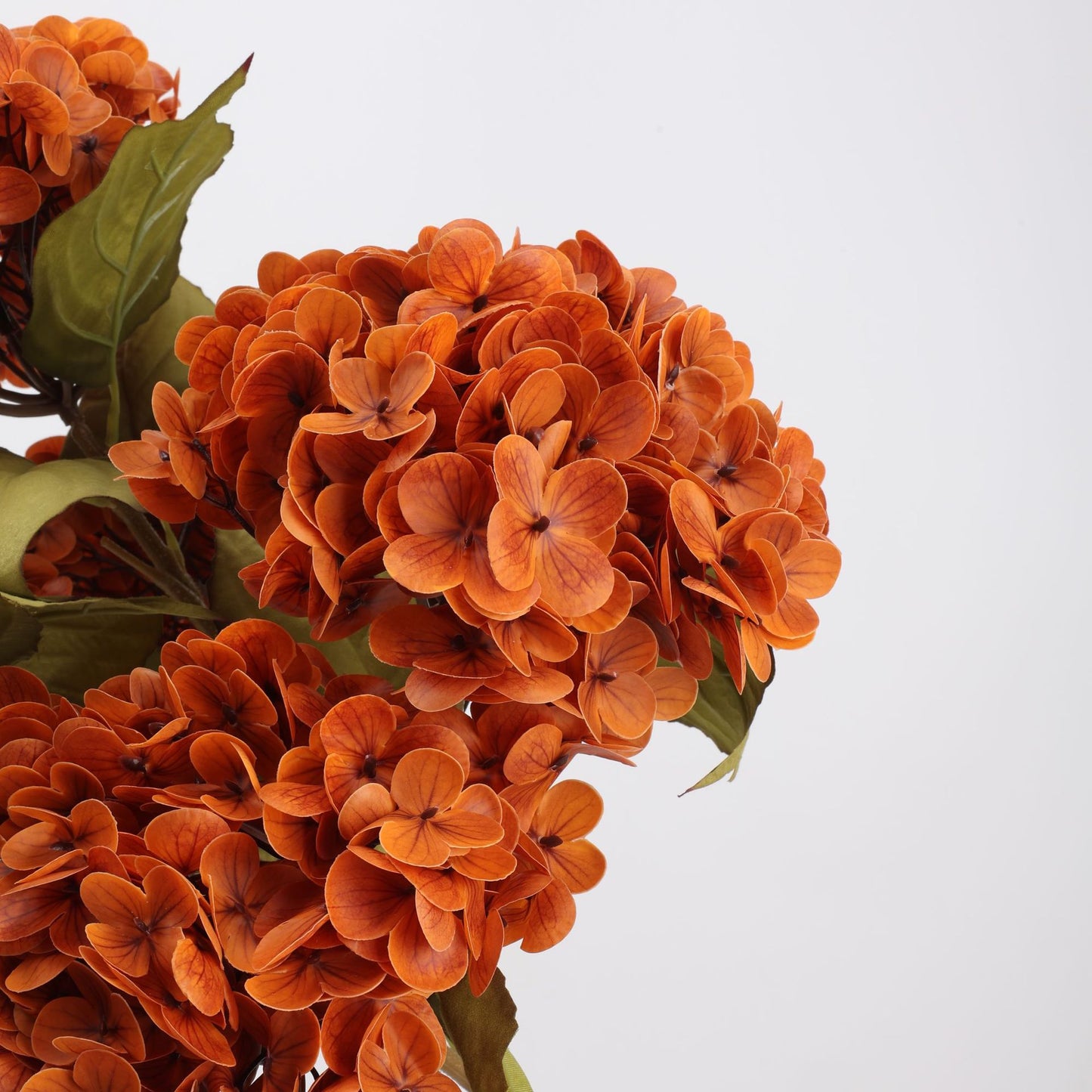 Real Touch Burnt Orange Hydrangea Stem — 1 Bloom