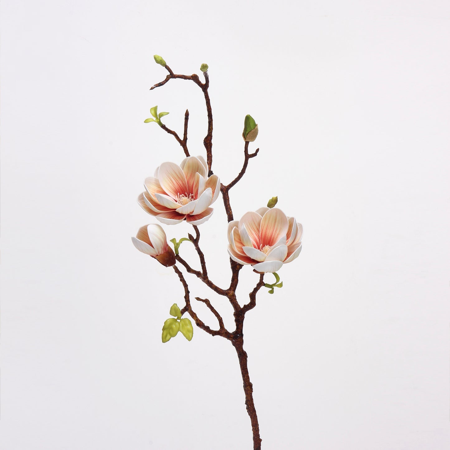 Real Touch Coral Cream Magnolia Branch Stem
