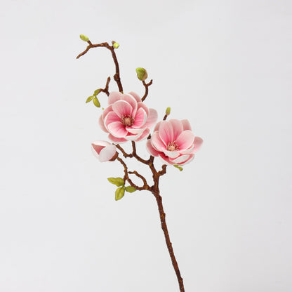 Real Touch Pink Magnolia Branch Stem