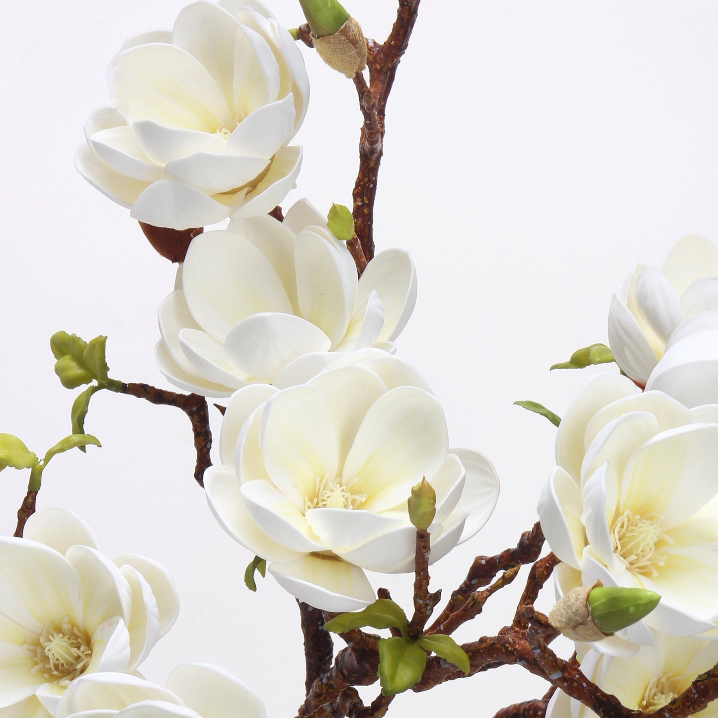 Real Touch White Magnolia Branch Stem