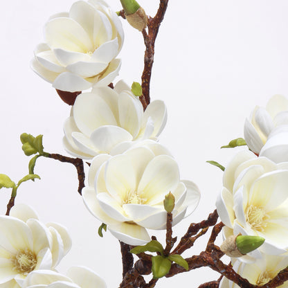 Real Touch White Magnolia Branch Stem