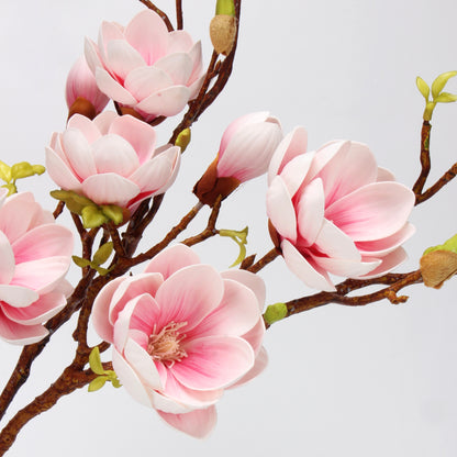Real Touch Pink Magnolia Branch Stem